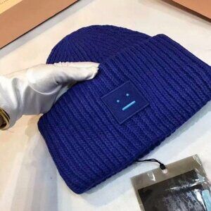 Acne Blue Knit Beanie